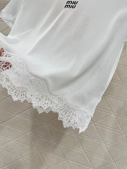 Mi*mi*♥2025 new products Lace short sleeves