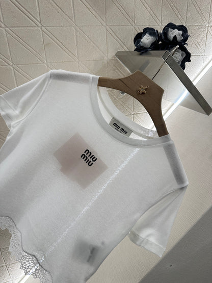 Mi*mi*♥2025 new products Lace short sleeves