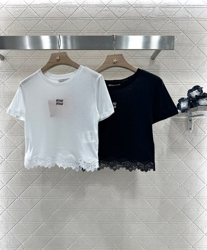 Mi*mi*♥2025 new products Lace short sleeves