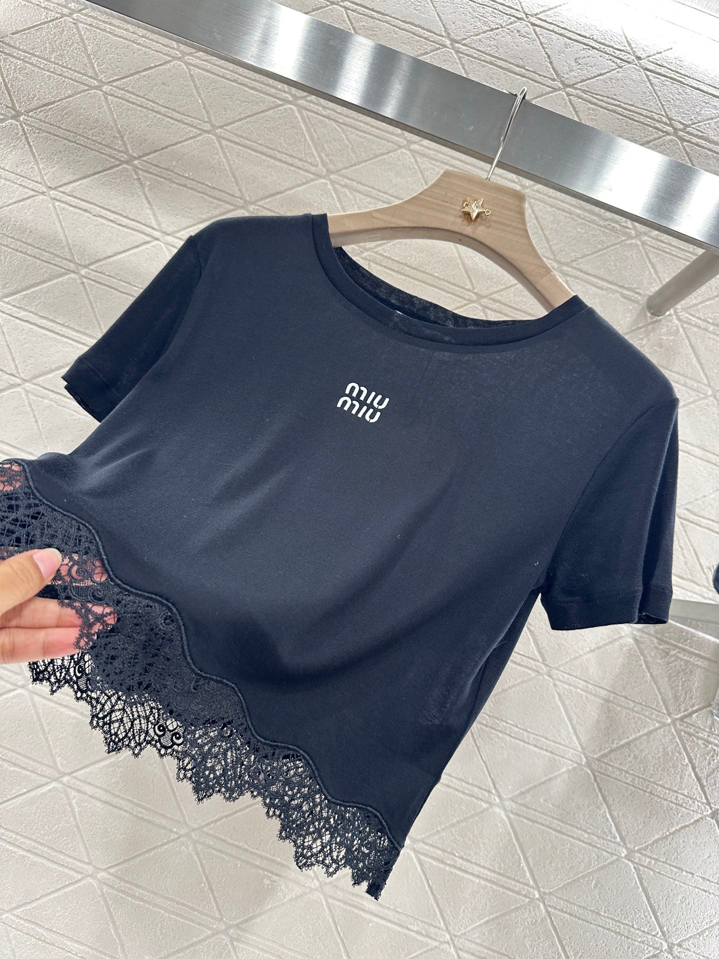 Mi*mi*♥2025 new products Lace short sleeves