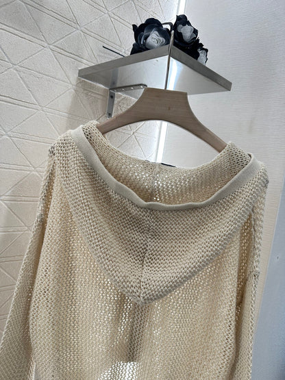 P*♥2025 new product Hooded knitted cardigan
