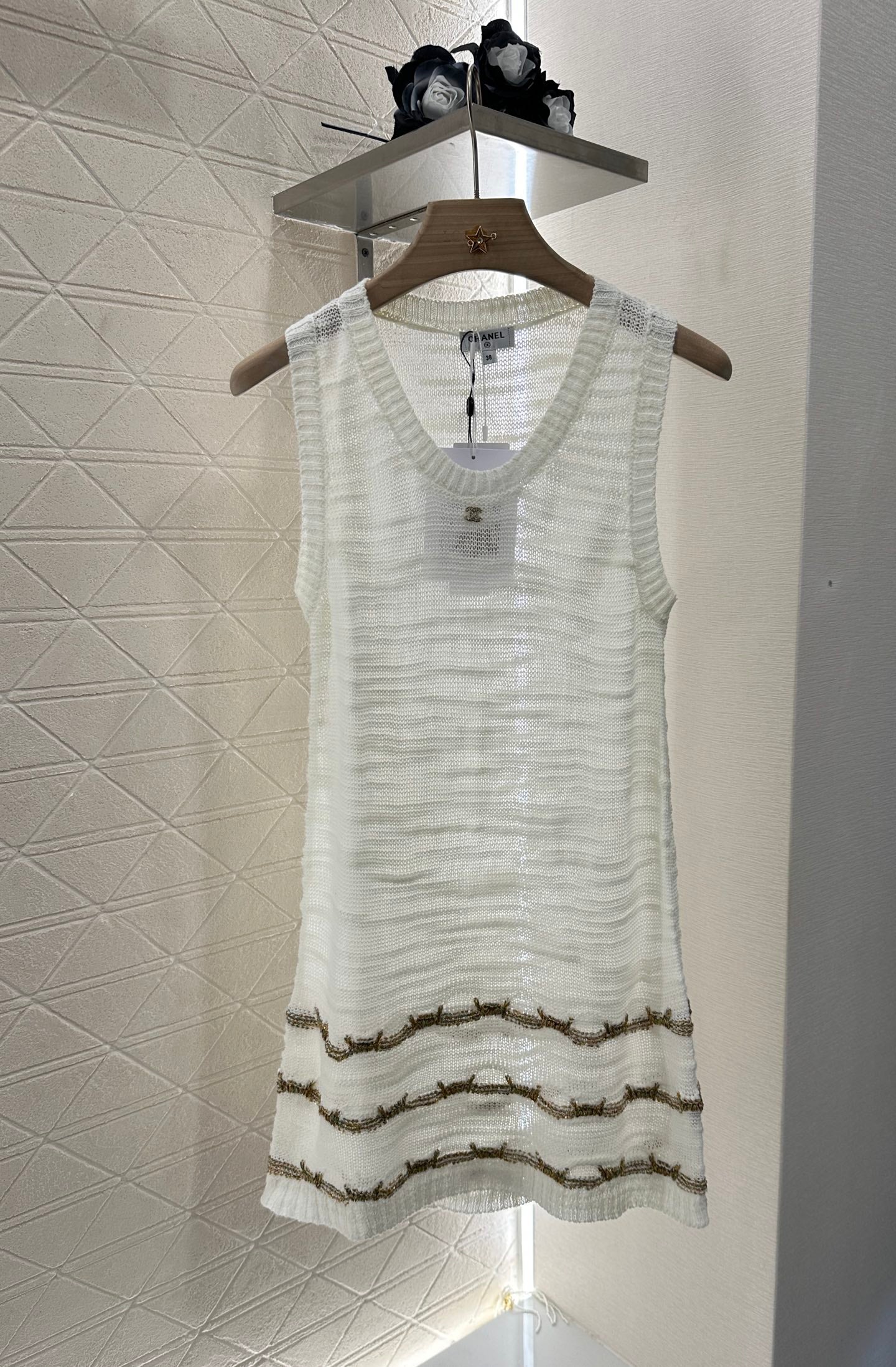 C*♥2025 new product Embroidered knitted vest dress