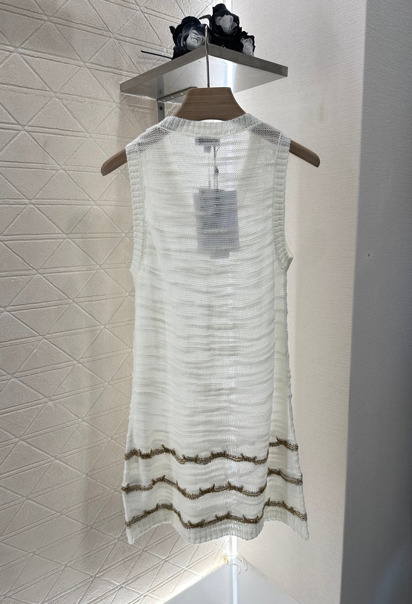 C*♥2025 new product Embroidered knitted vest dress