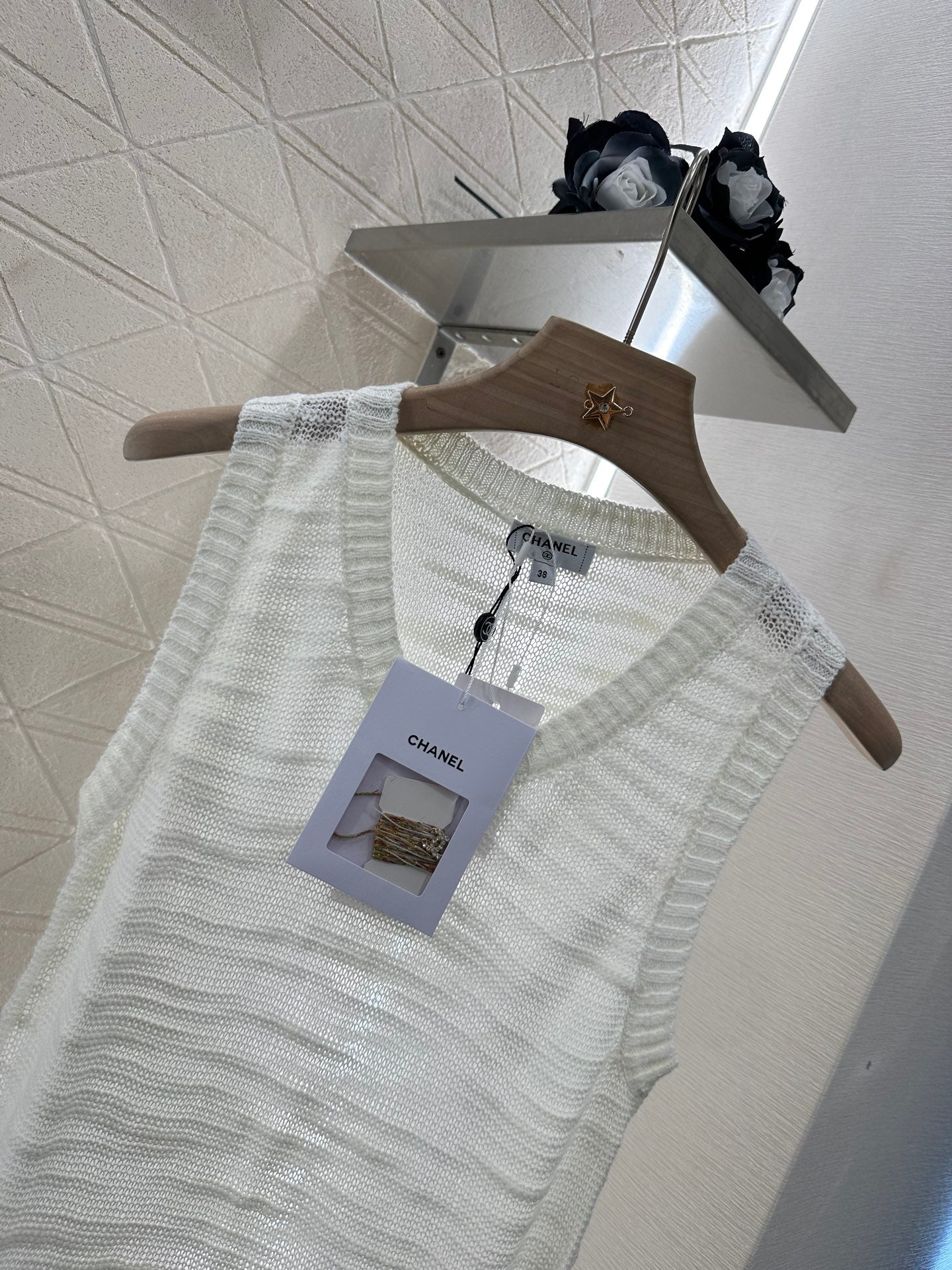 C*♥2025 new product Embroidered knitted vest dress
