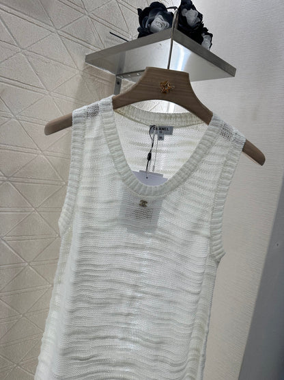 C*♥2025 new product Embroidered knitted vest dress
