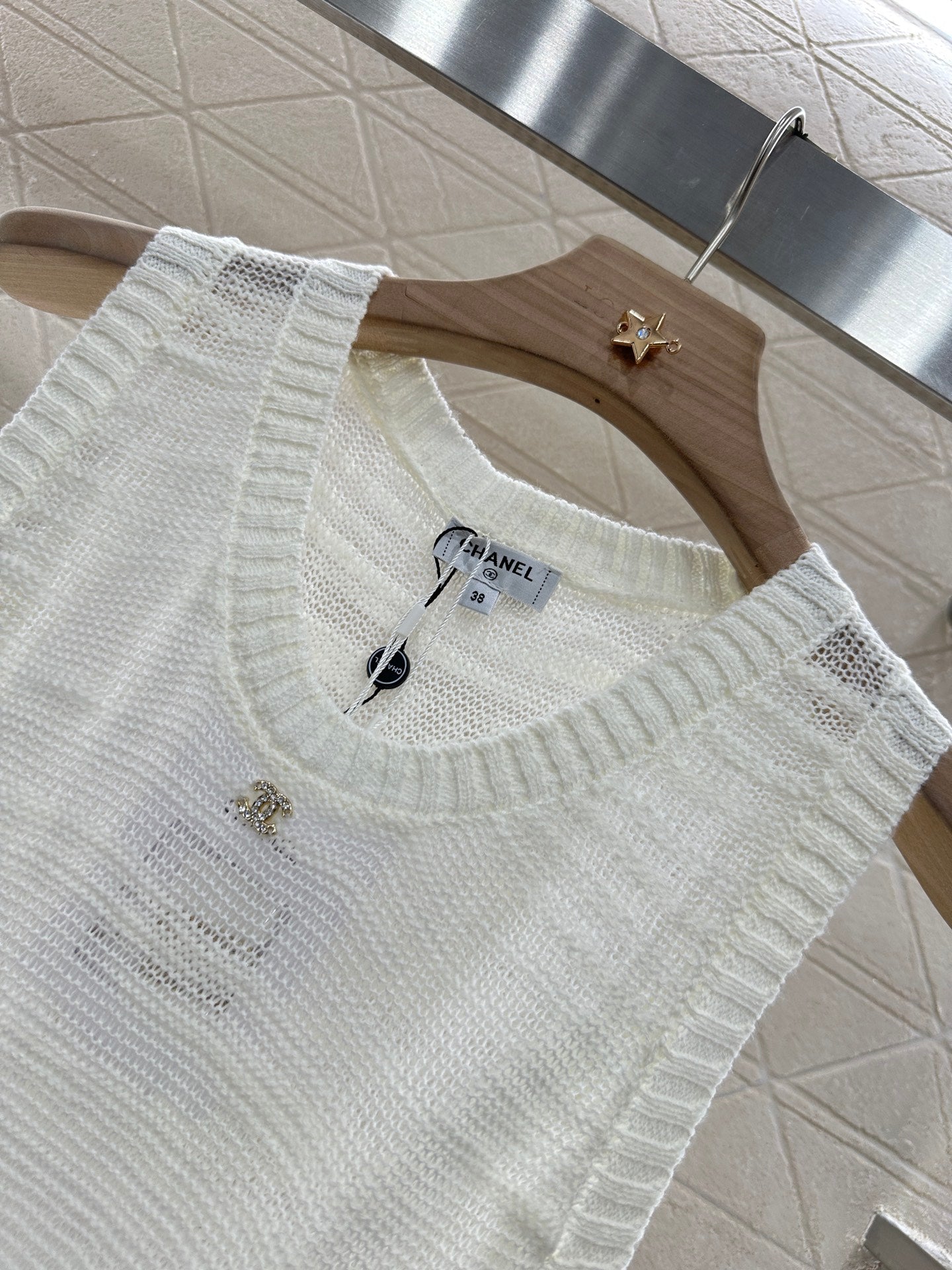 C*♥2025 new product Embroidered knitted vest dress