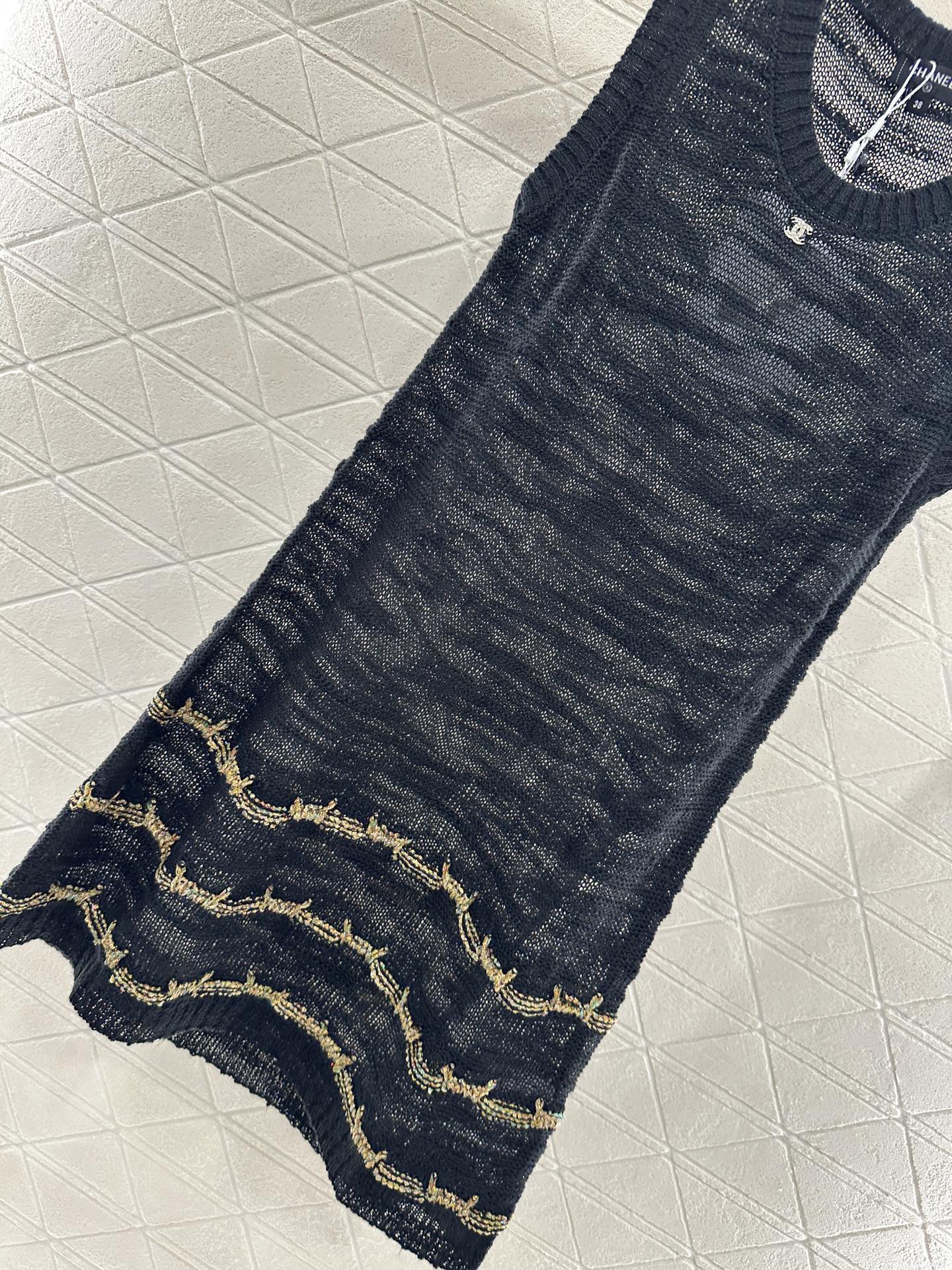C*♥2025 new product Embroidered knitted vest dress