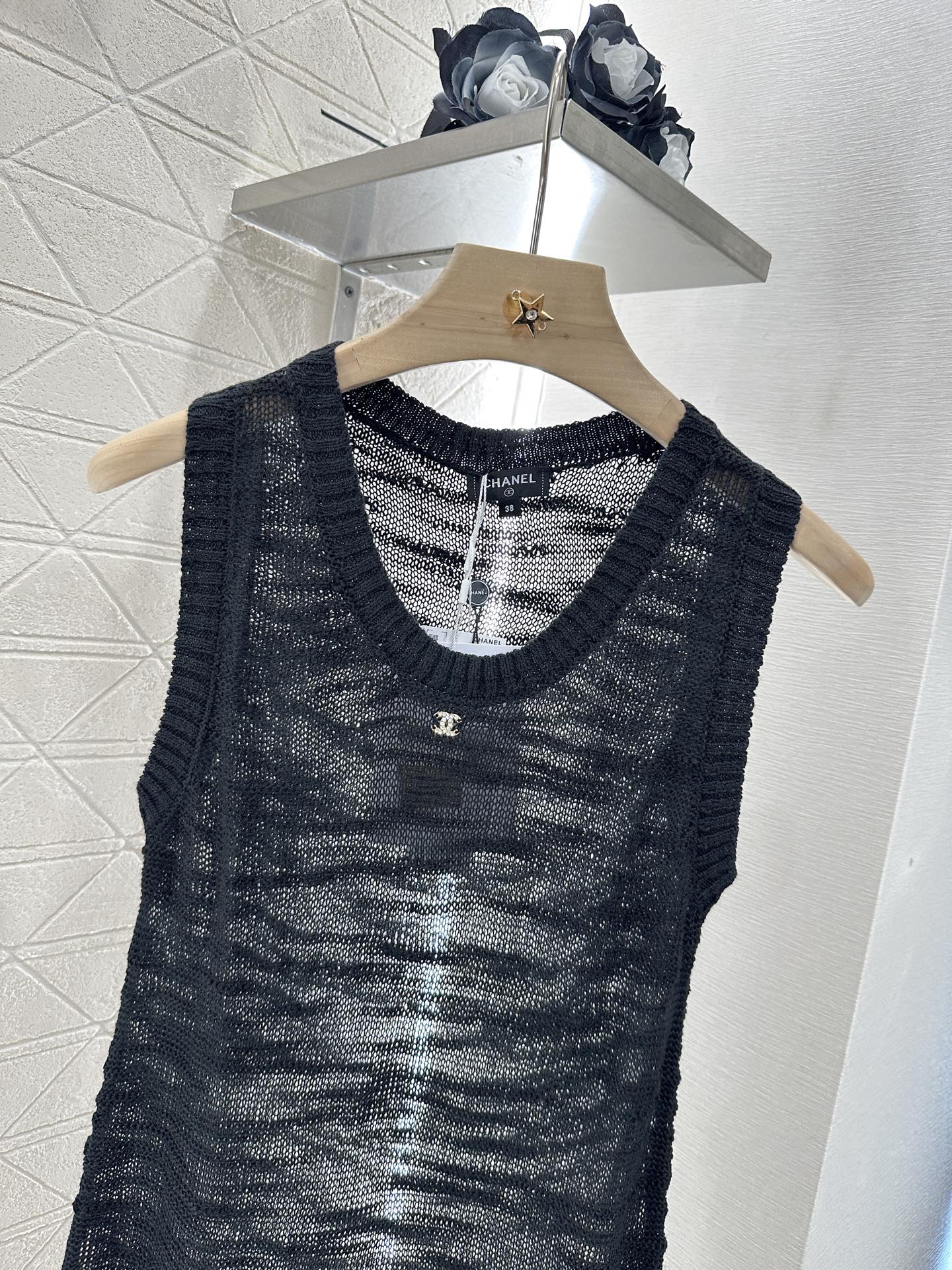 C*♥2025 new product Embroidered knitted vest dress