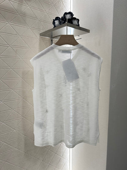 D*♥2025 new product Embroidered knitted vest