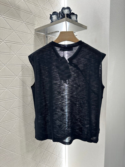 D*♥2025 new product Embroidered knitted vest