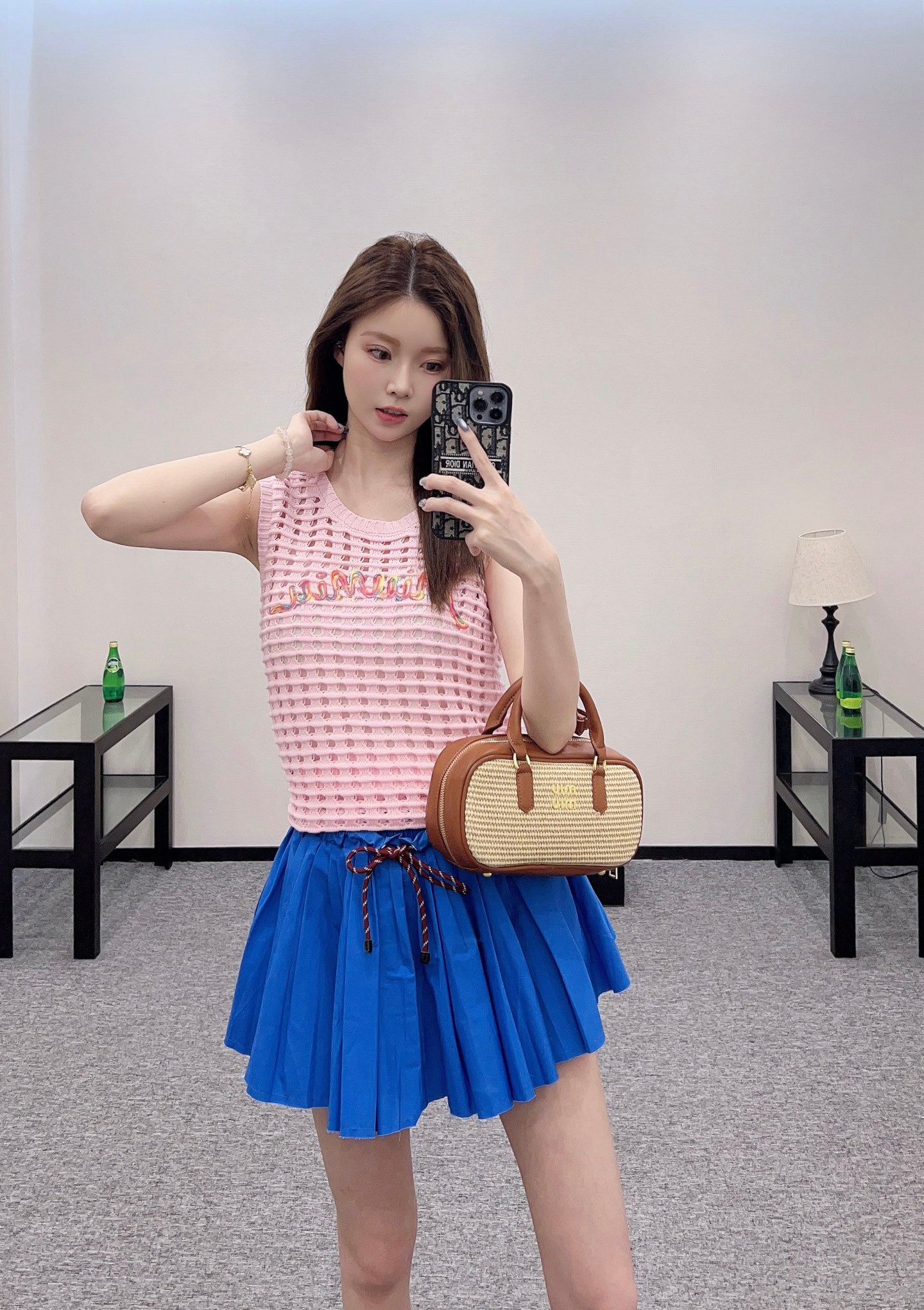 Mi*mi*♥2025 new product Hollow knitted vest