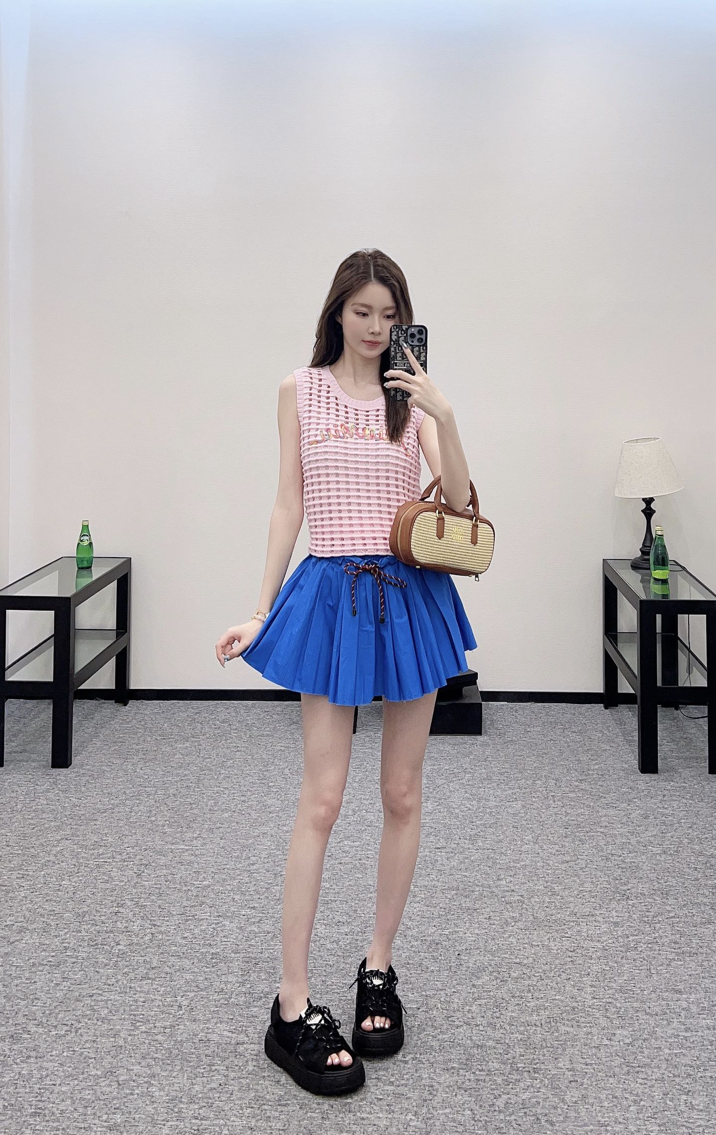 Mi*mi*♥2025 new product Hollow knitted vest