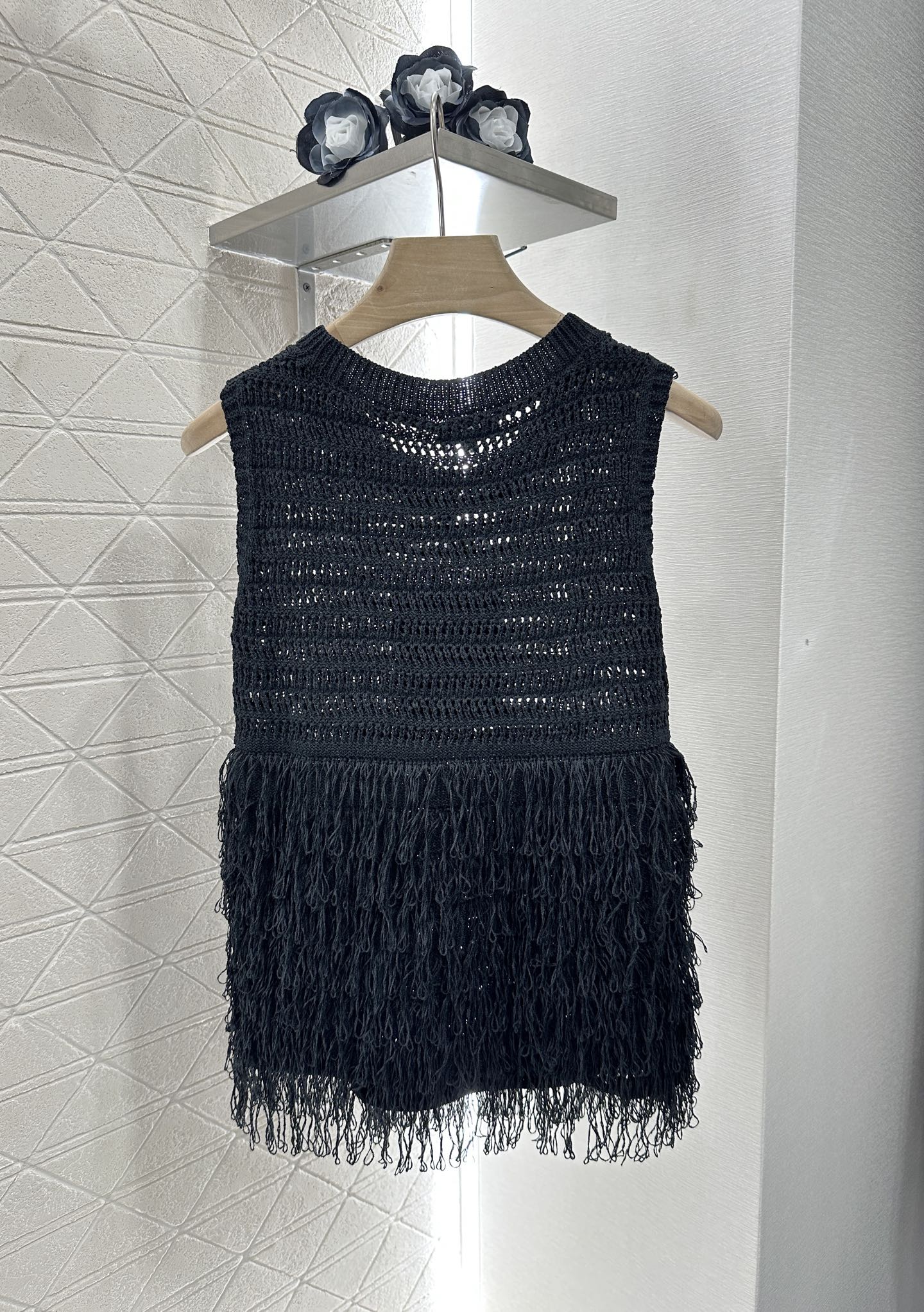 C*♥2025 new product Tassel knitted vest