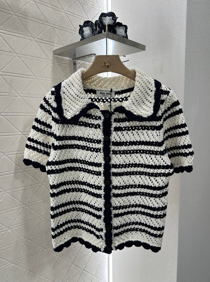 Mi*mi*♥2025 new product Short-sleeved cardigan and skirt set