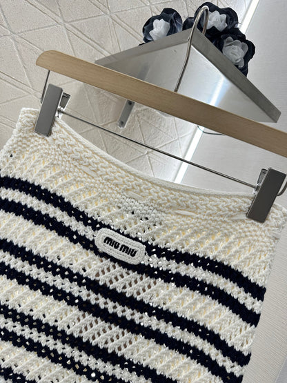Mi*mi*♥2025 new product Short-sleeved cardigan and skirt set