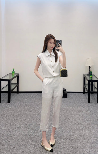 C*♥2025 new product Cropped pants suit