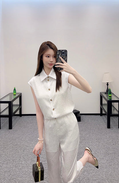 C*♥2025 new product Cropped pants suit