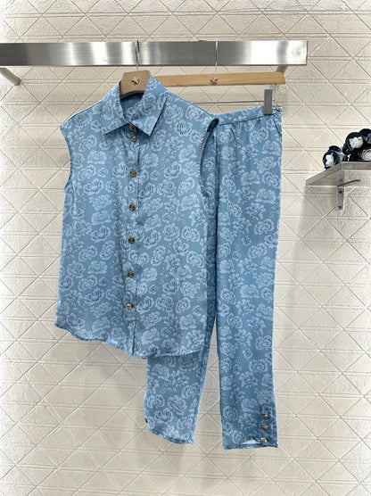 C*♥2025 new product Cropped pants suit