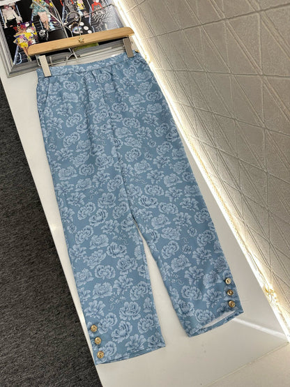 C*♥2025 new product Cropped pants suit