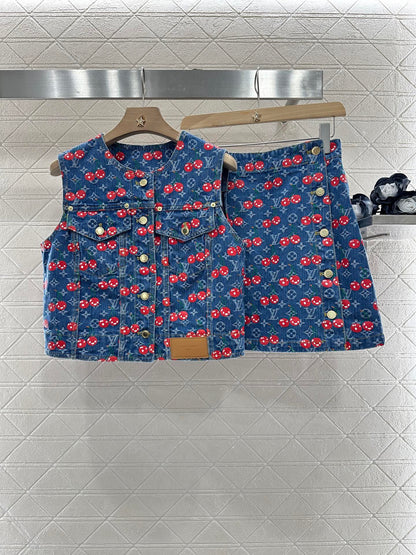Louis *♥2025 new products Vest and skirt set