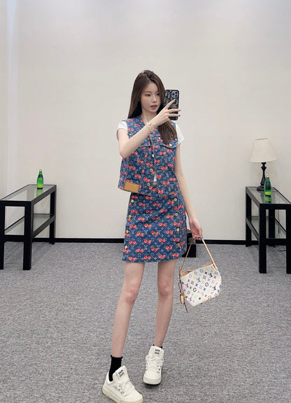 Louis *♥2025 new products Vest and skirt set
