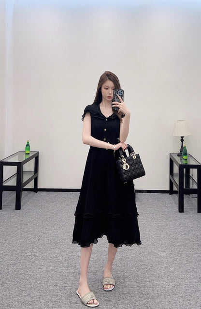 D*♥2025 new product Hooded vest dress