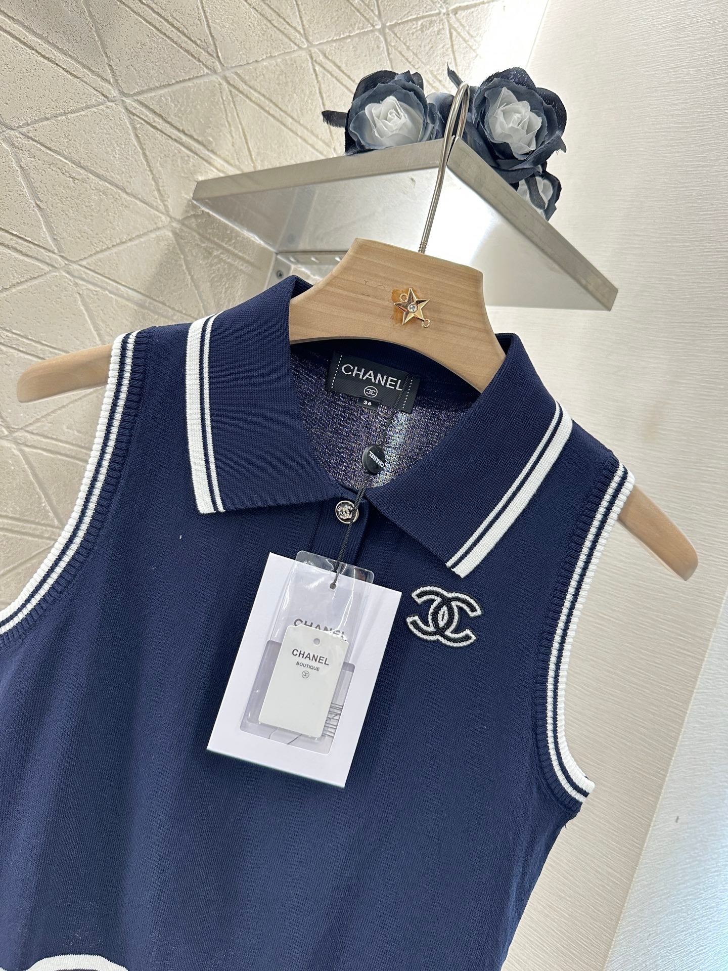 C*♥2025 new product Lapel knitted vest