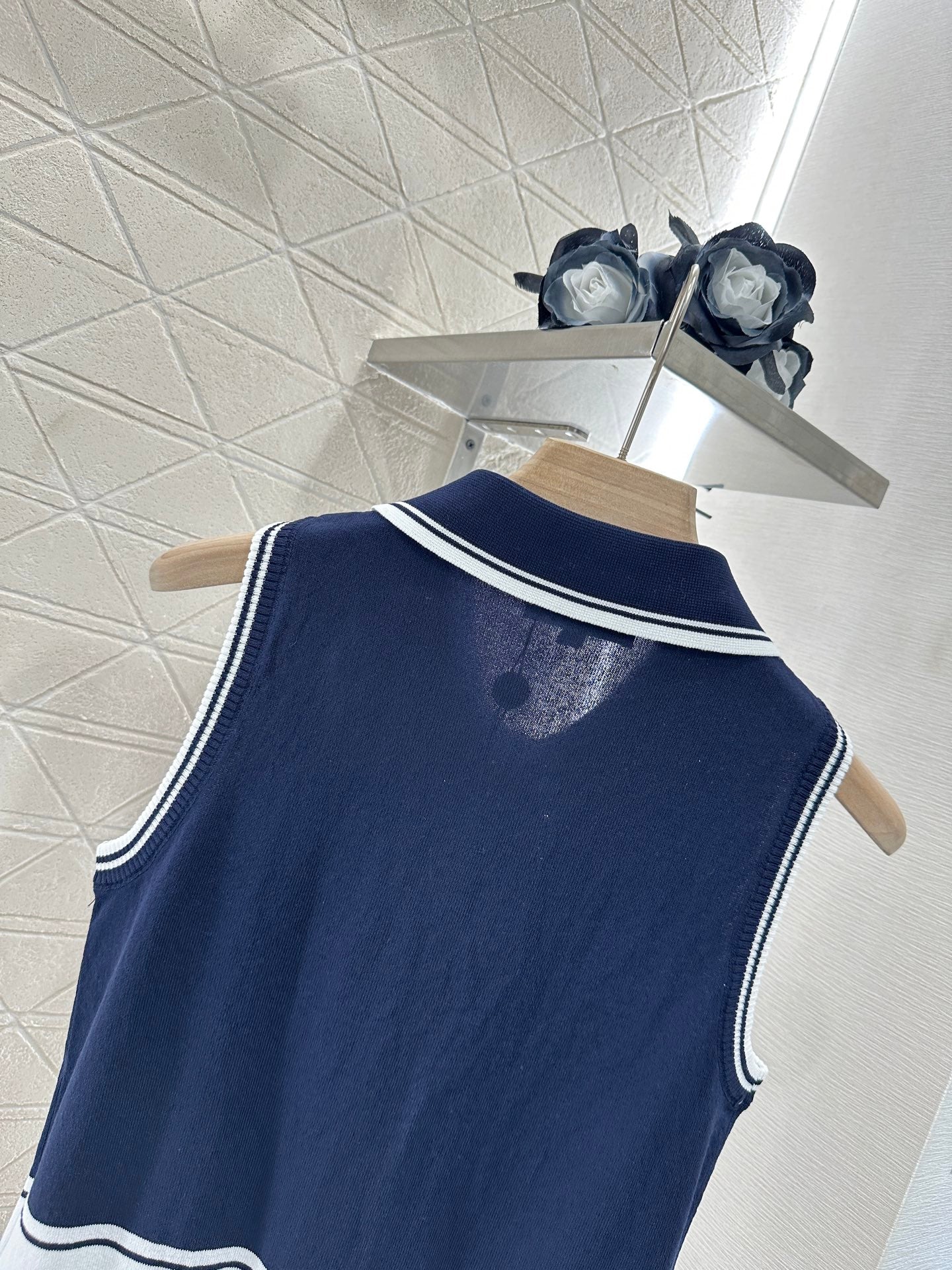 C*♥2025 new product Lapel knitted vest