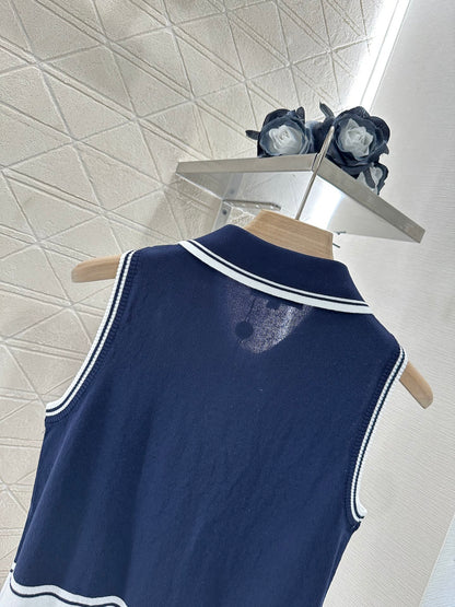C*♥2025 new product Lapel knitted vest