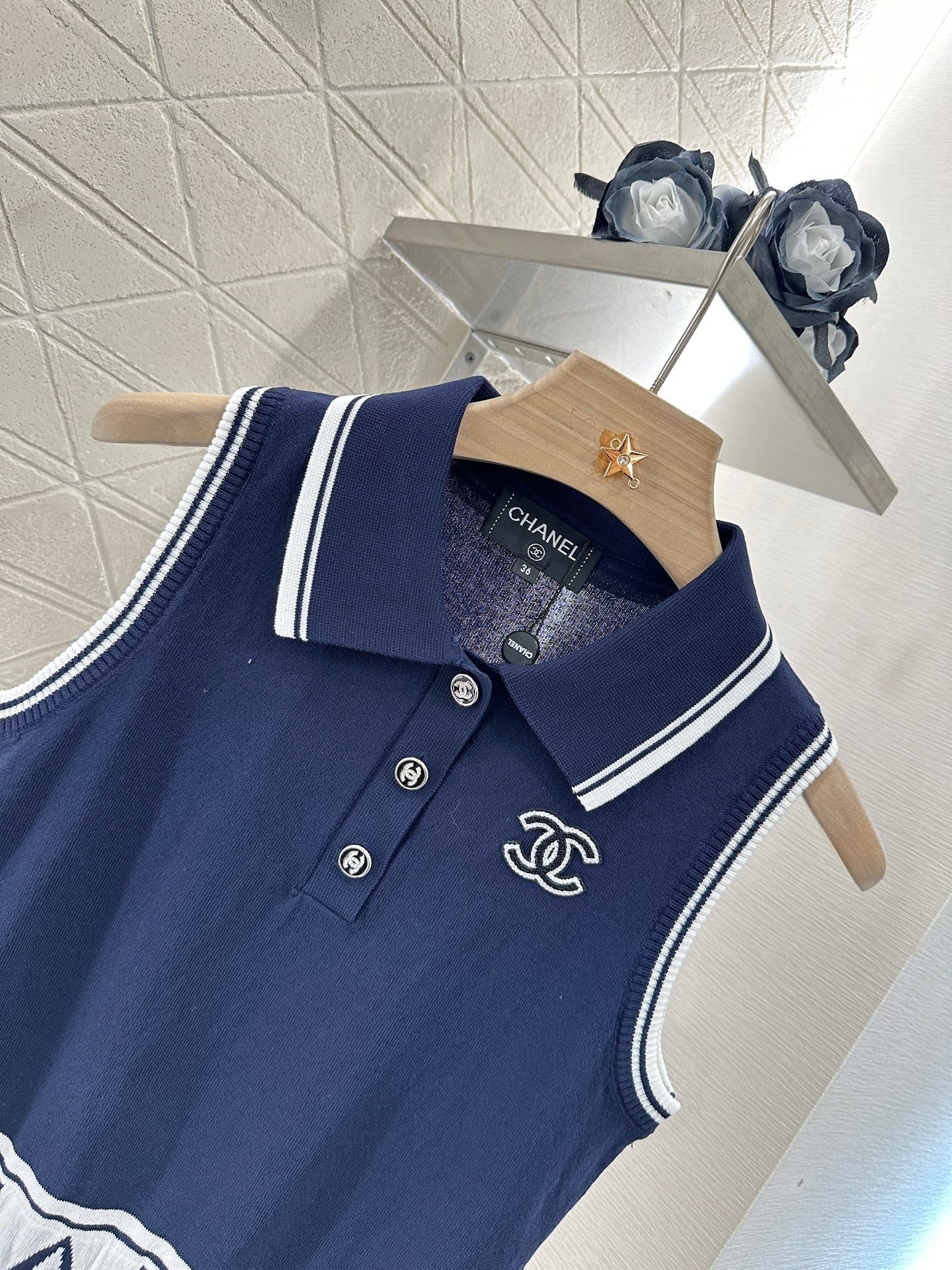 C*♥2025 new product Lapel knitted vest