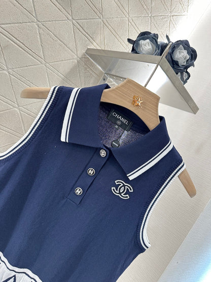 C*♥2025 new product Lapel knitted vest