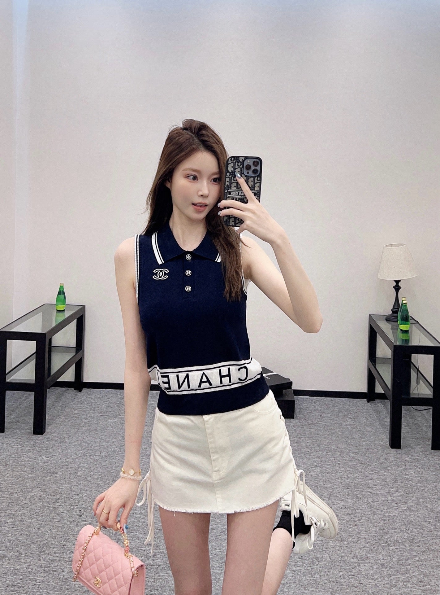 C*♥2025 new product Lapel knitted vest
