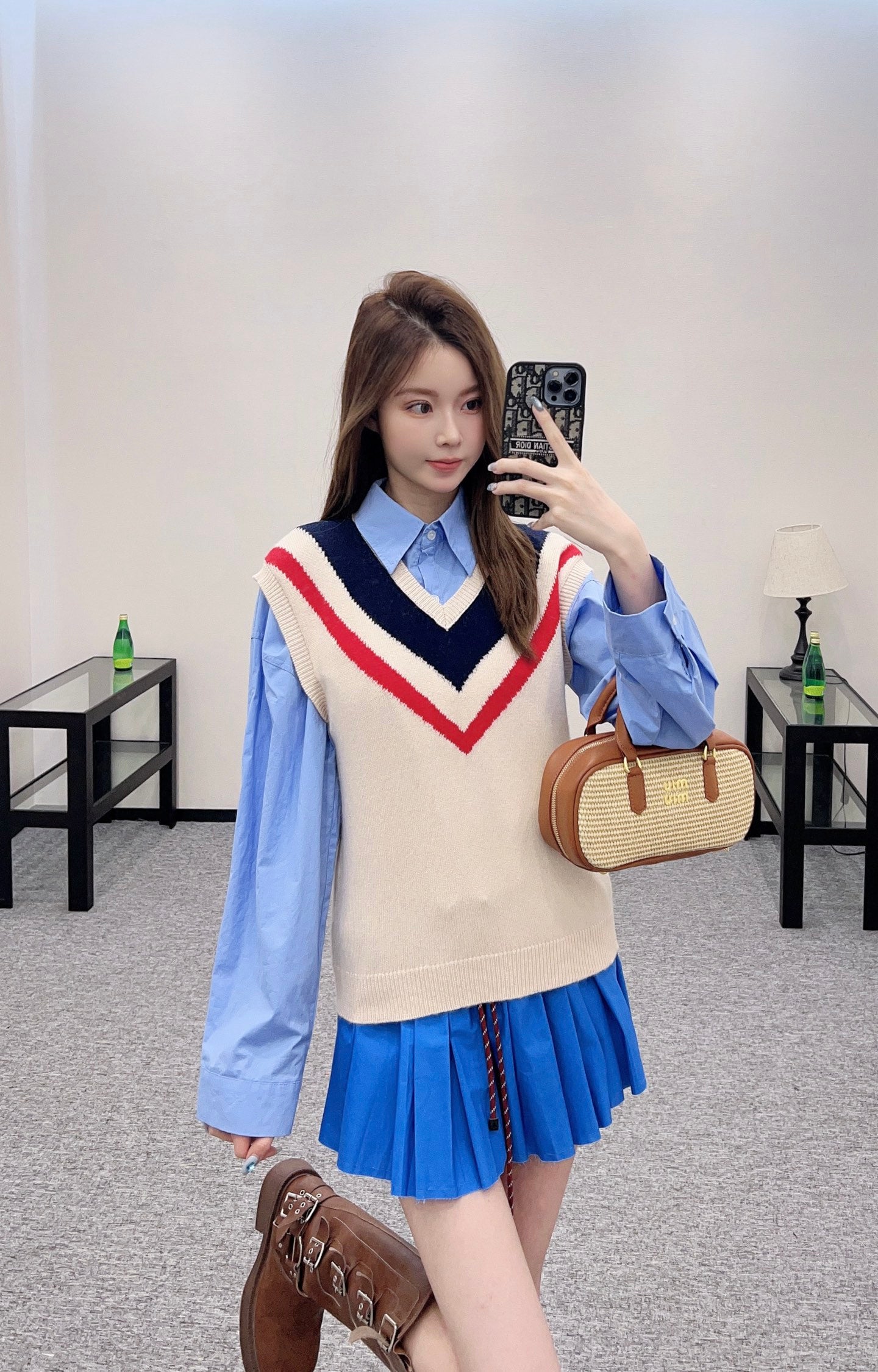 Mi*mi*♥2025 new product College knitted vest
