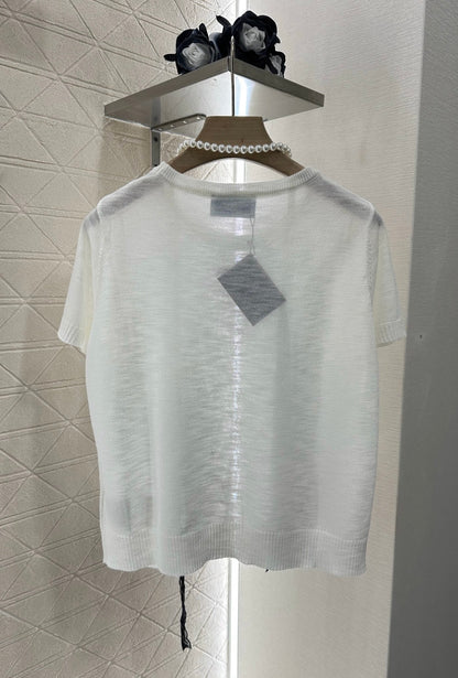 P*♥2025 new product Lace knitted short sleeves