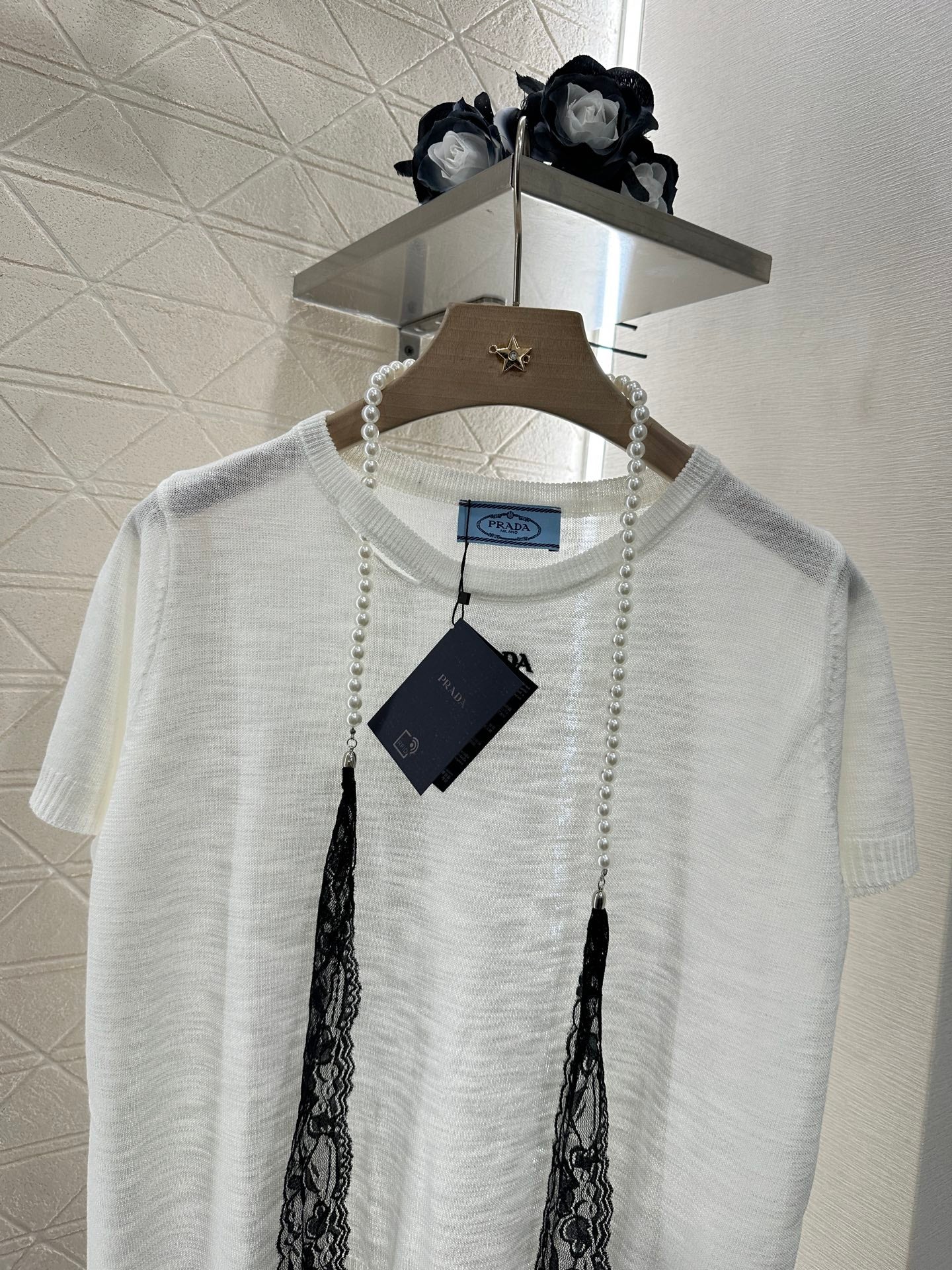 P*♥2025 new product Lace knitted short sleeves