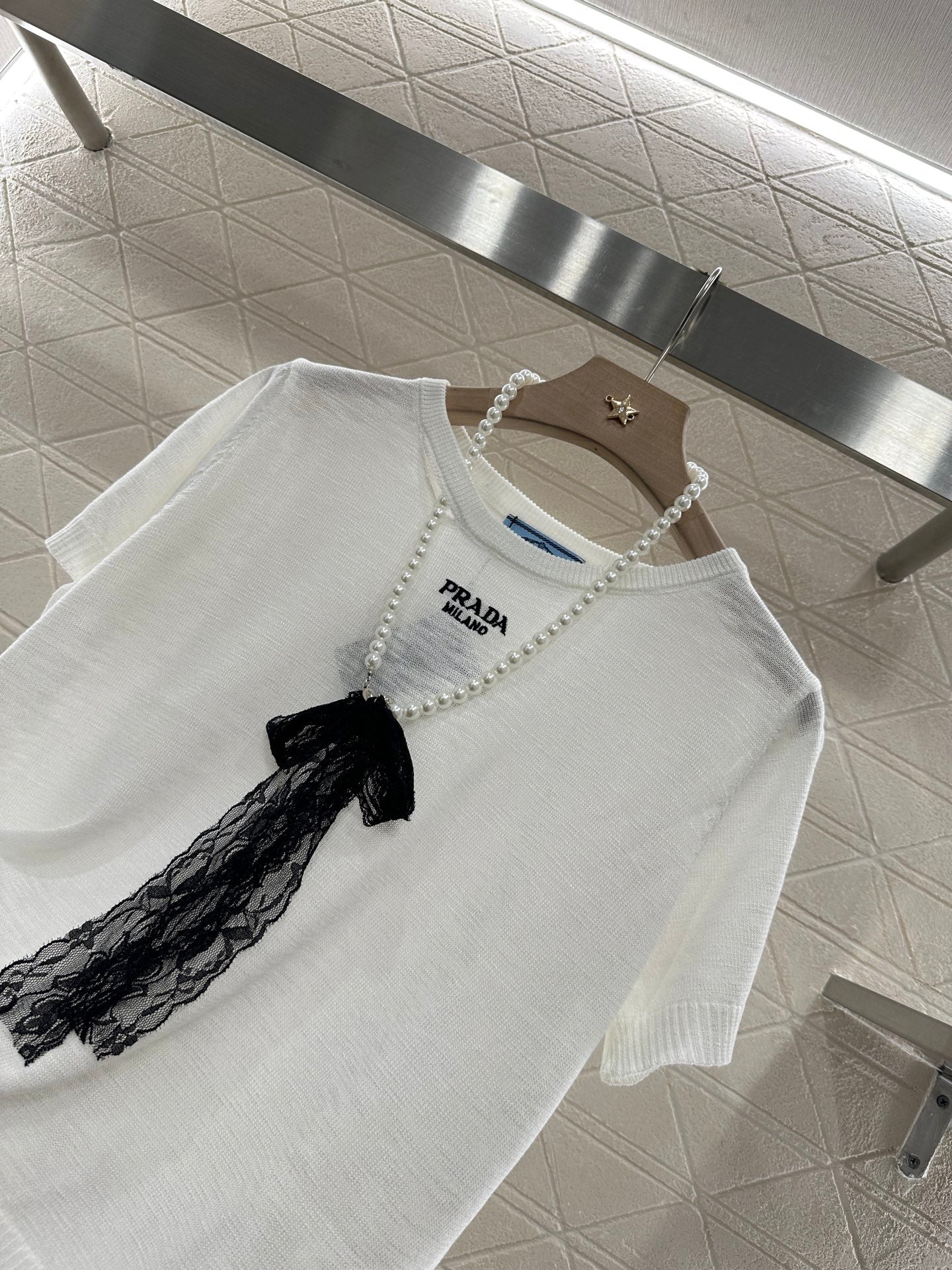 P*♥2025 new product Lace knitted short sleeves