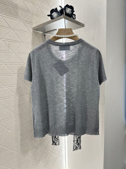 P*♥2025 new product Lace knitted short sleeves