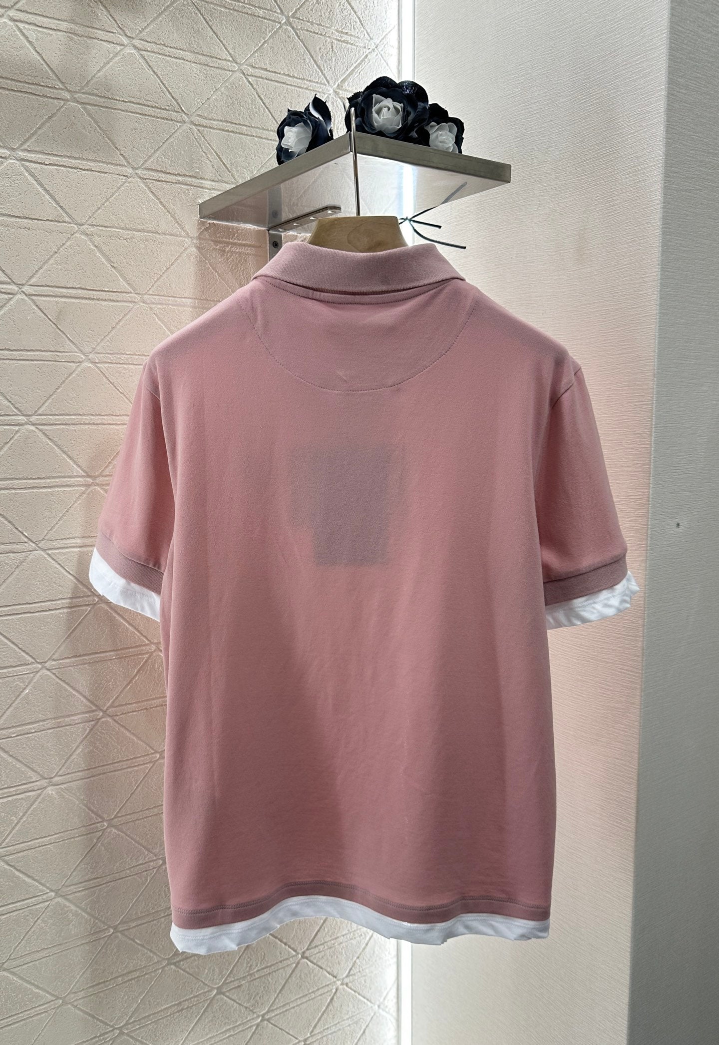 P*♥2025 new product Fake two-piece 𝑝𝑜𝑙𝑜 shirt
