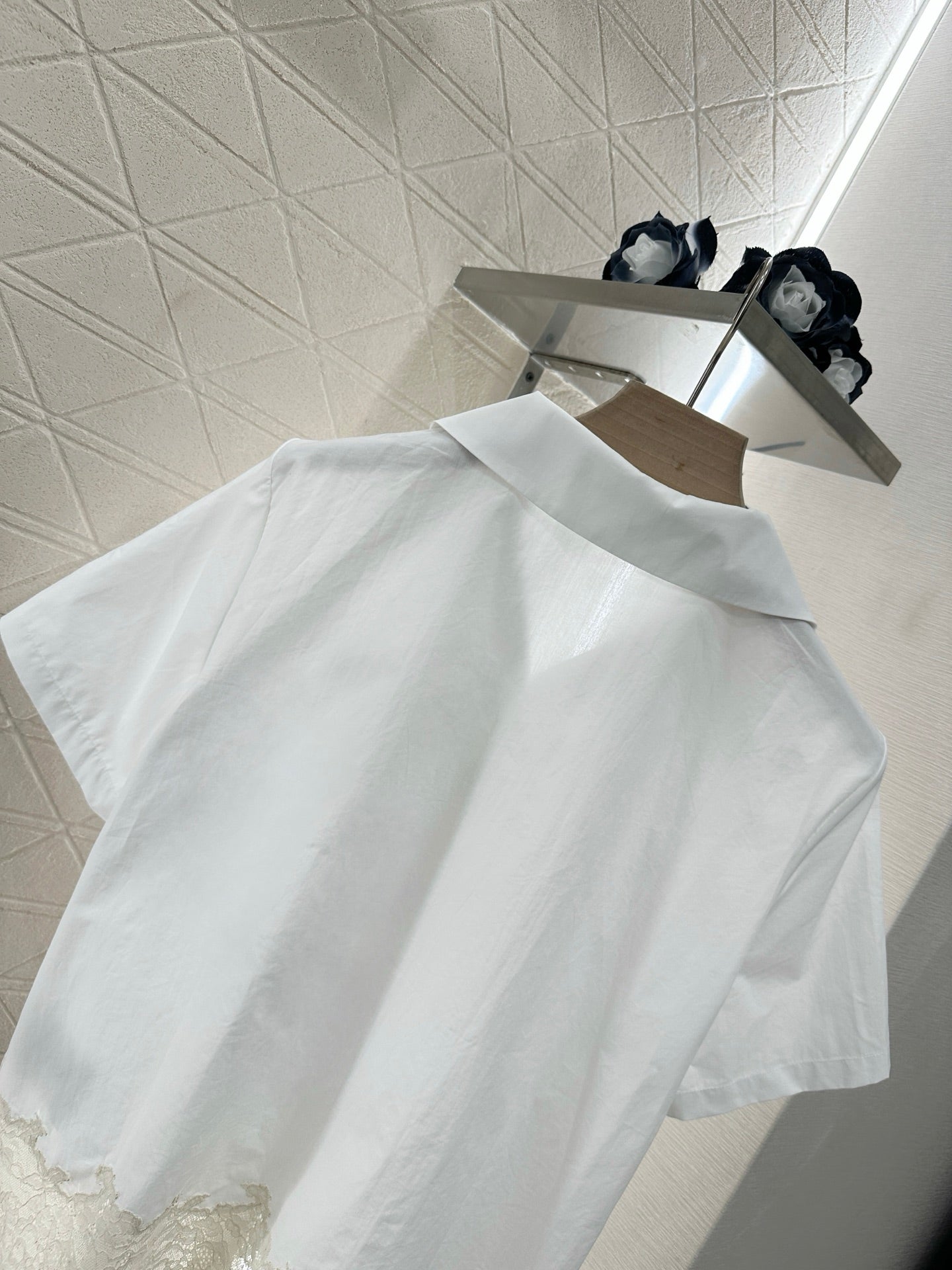 Mi*mi*♥2025 new product Lace embroidered shirt