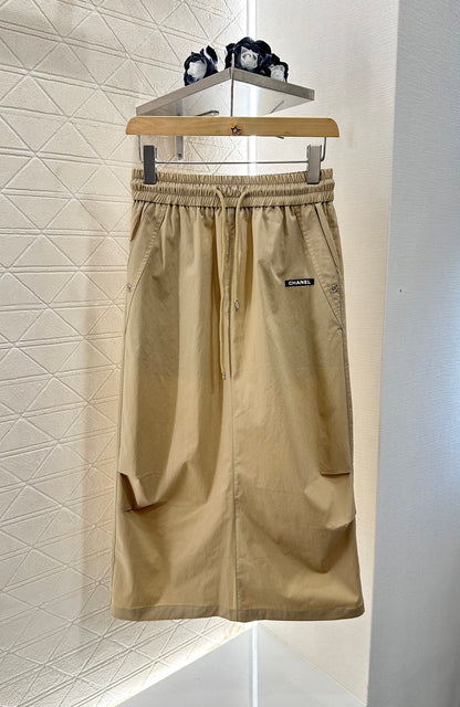 C*♥2025 new product Slit drawstring skirt