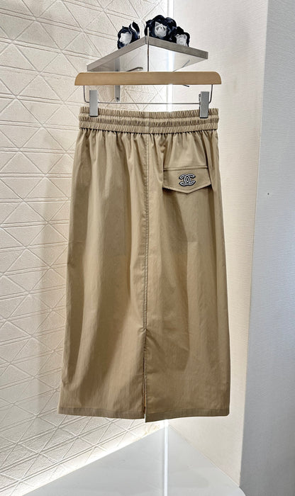 C*♥2025 new product Slit drawstring skirt