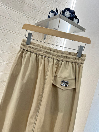 C*♥2025 new product Slit drawstring skirt