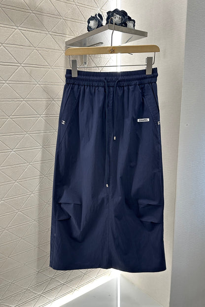 C*♥2025 new product Slit drawstring skirt