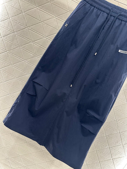 C*♥2025 new product Slit drawstring skirt
