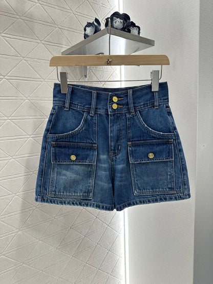 C*♥2025 new products Denim pocket shorts