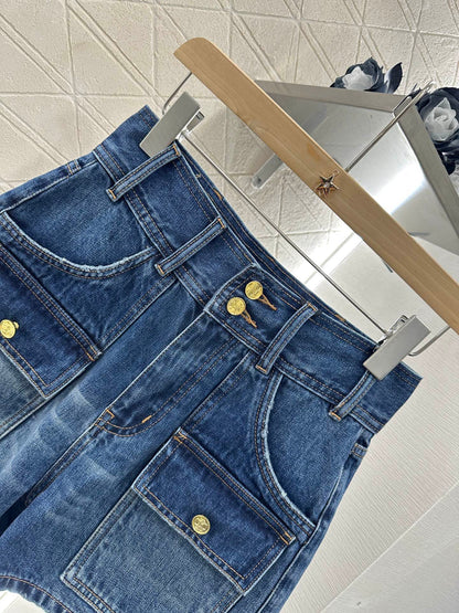 C*♥2025 new products Denim pocket shorts