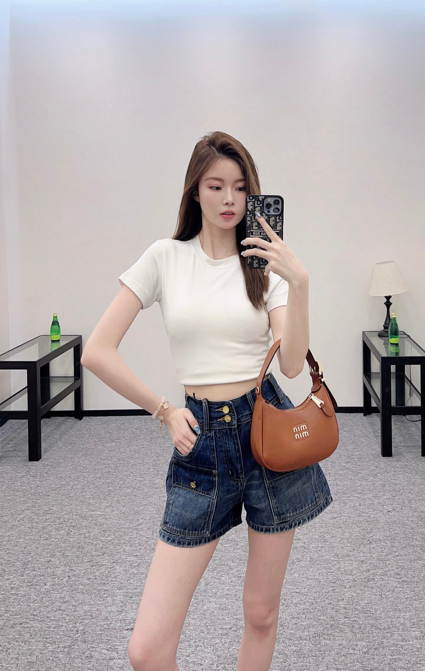 C*♥2025 new products Denim pocket shorts