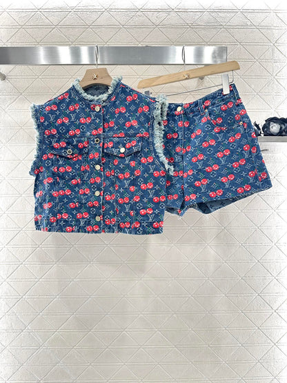 Louis *♥2025 new products Vest and skirt set