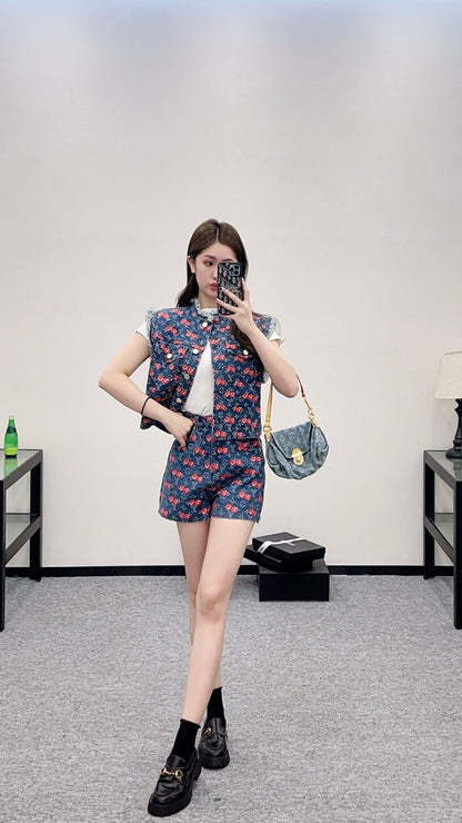 Louis *♥2025 new products Vest and skirt set
