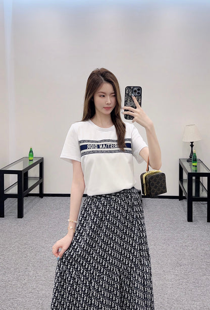 D*♥2025 new product Short-sleeved skirt suit